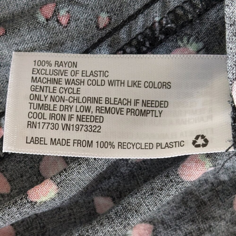 NWOT Wild Fable Black Strawberry Print Mini Dress - Picture 4 of 7